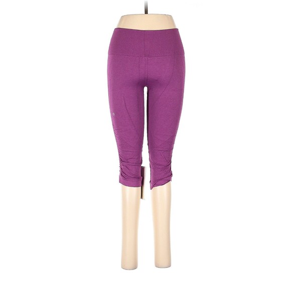 LULULEMON ATHLETICA Heathered Regal Plum In The Flow Crop II Leggings - US 8 - Picture 2 of 8